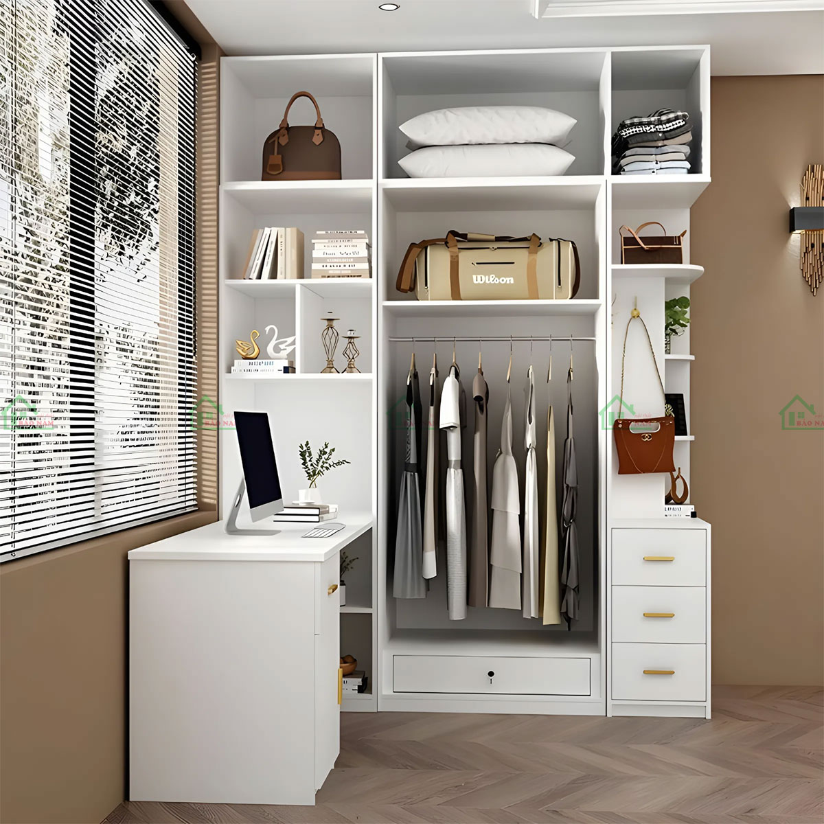 Tủ Quần Áo Gỗ Công Nghiệp MDF An Cường TA43