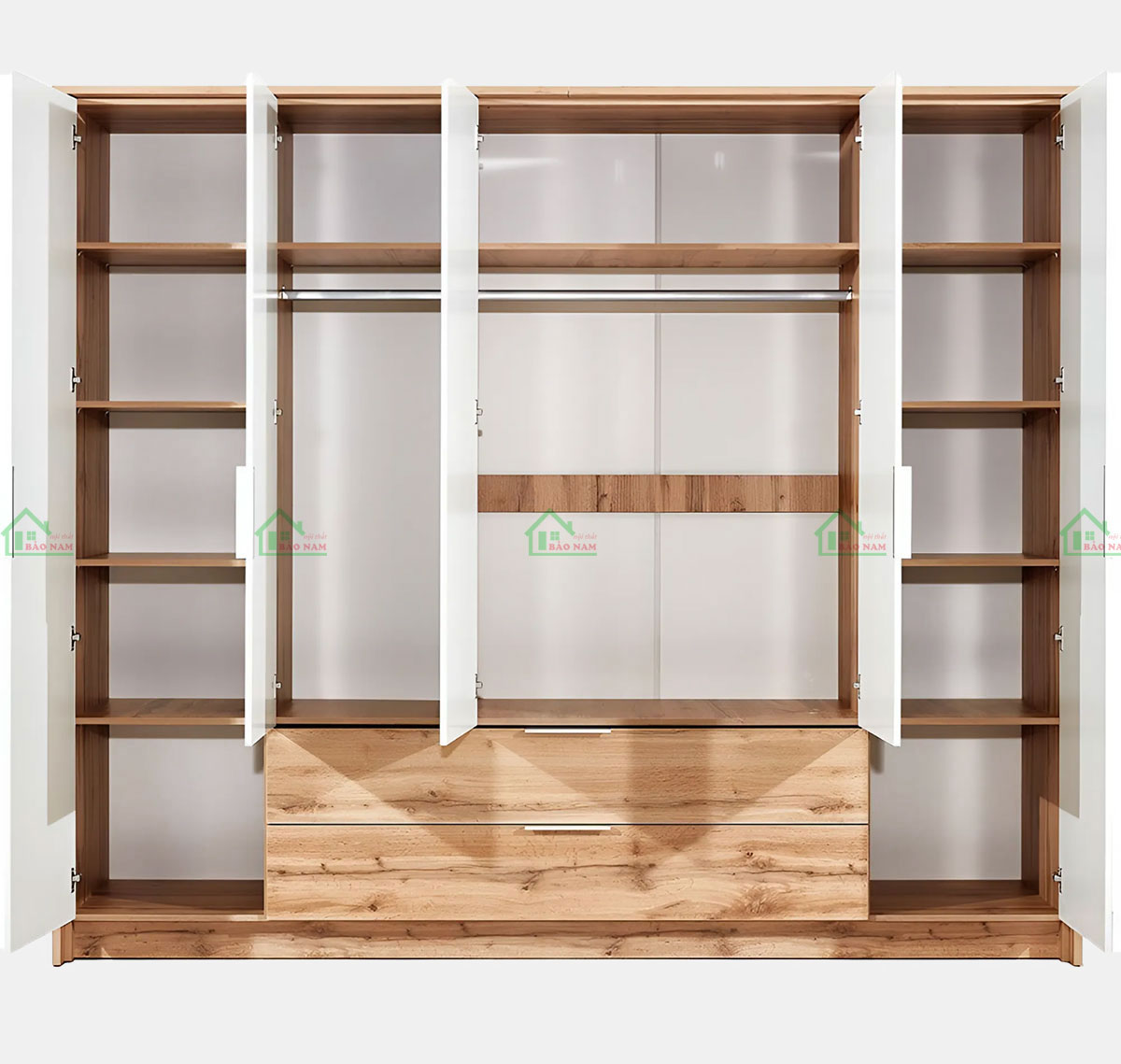 Tủ Quần Áo Gỗ Đẹp Hiện Đại TA66