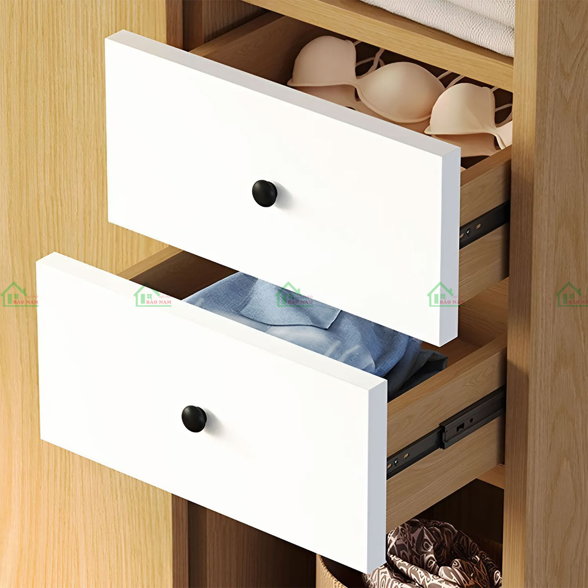 Tủ Quần Áo Gỗ MDF 3 Cánh Trượt Hiện Đại TAL30