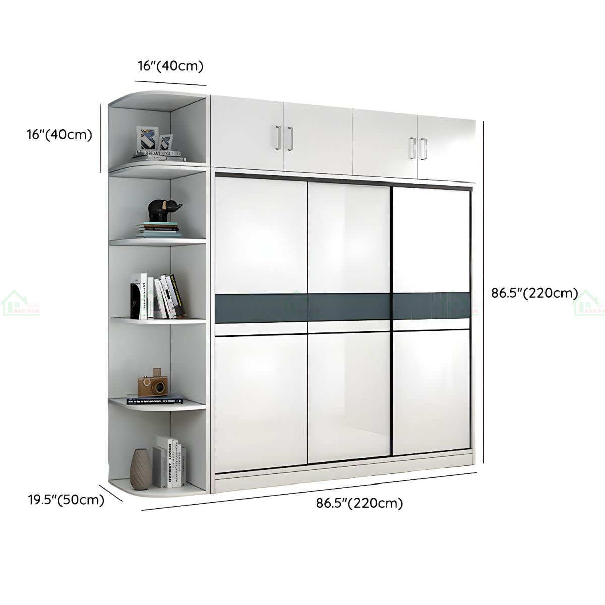 Tủ Quần Áo Gỗ MDF Cửa Lùa TAL38