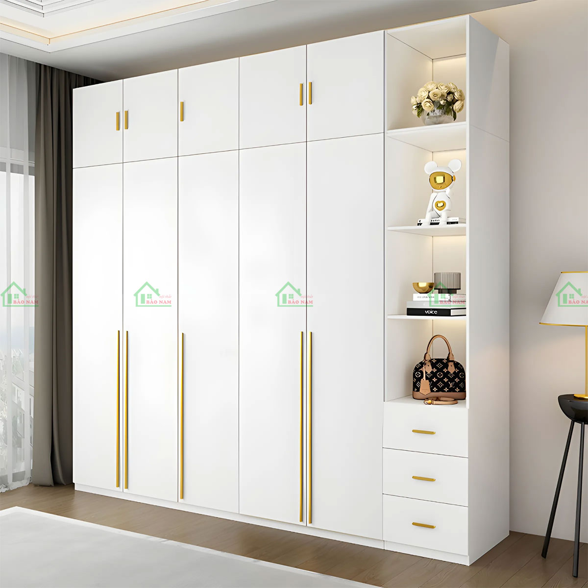 Tủ Quần Áo Gỗ MDF Giá Rẻ TA42