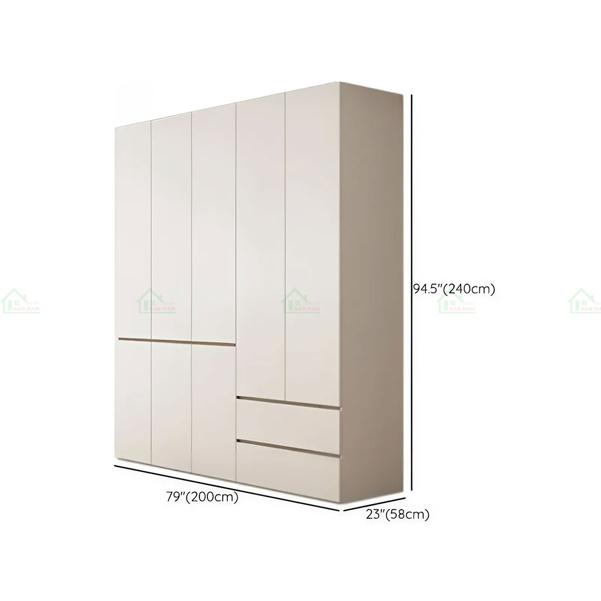 Tủ Quần Áo Gỗ MDF TA56