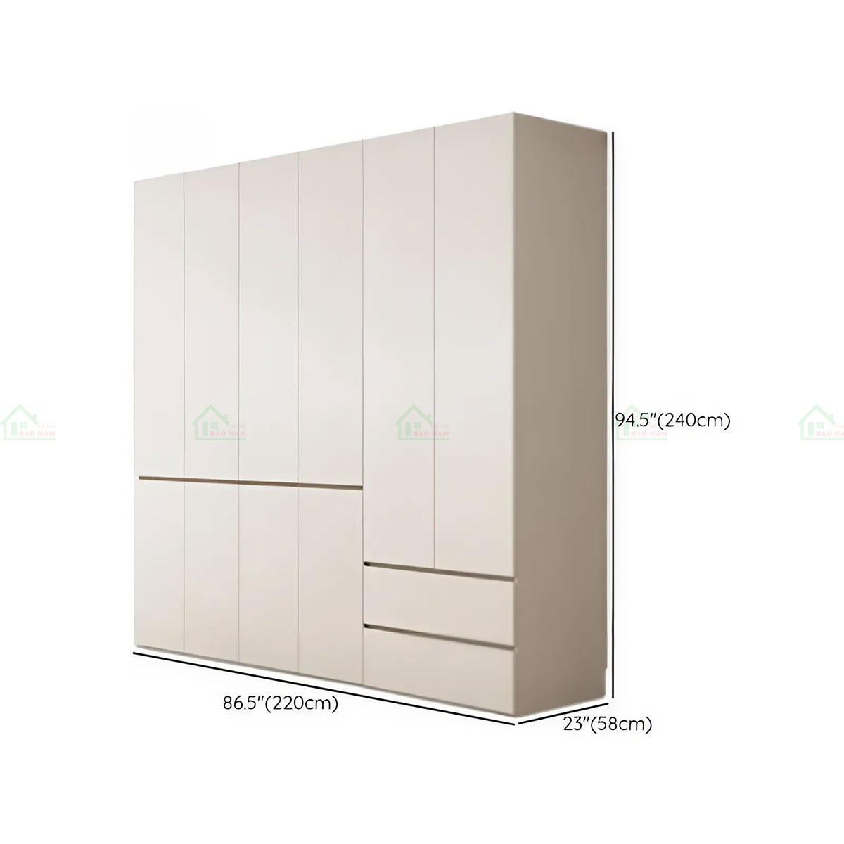 Tủ Quần Áo Gỗ MDF TA56