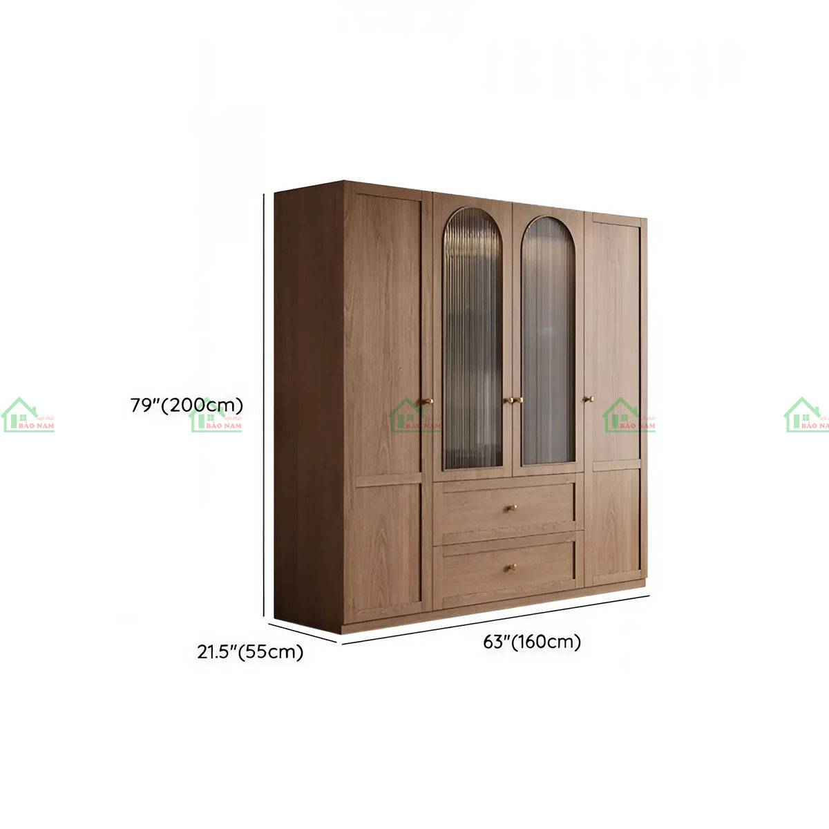 Đặt sản xuất tủ quần áo gỗ tự nhiên TATN01 theo yêu cầu