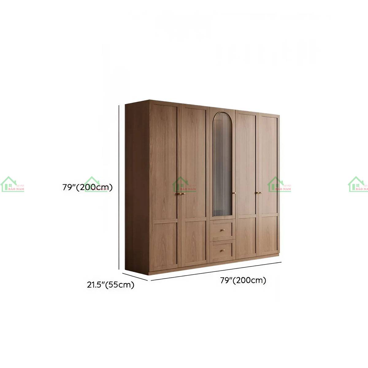 Đặt sản xuất tủ quần áo gỗ tự nhiên TATN01 theo yêu cầu