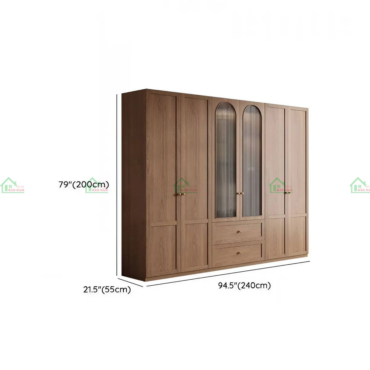 Đặt sản xuất tủ quần áo gỗ tự nhiên TATN01 theo yêu cầu