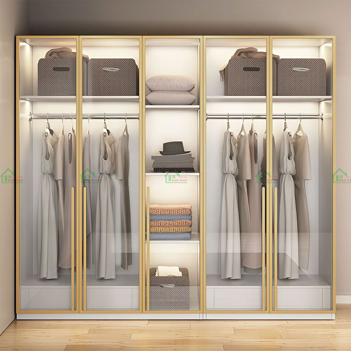 Tủ Quần Áo Kính Hiện Đại TK37