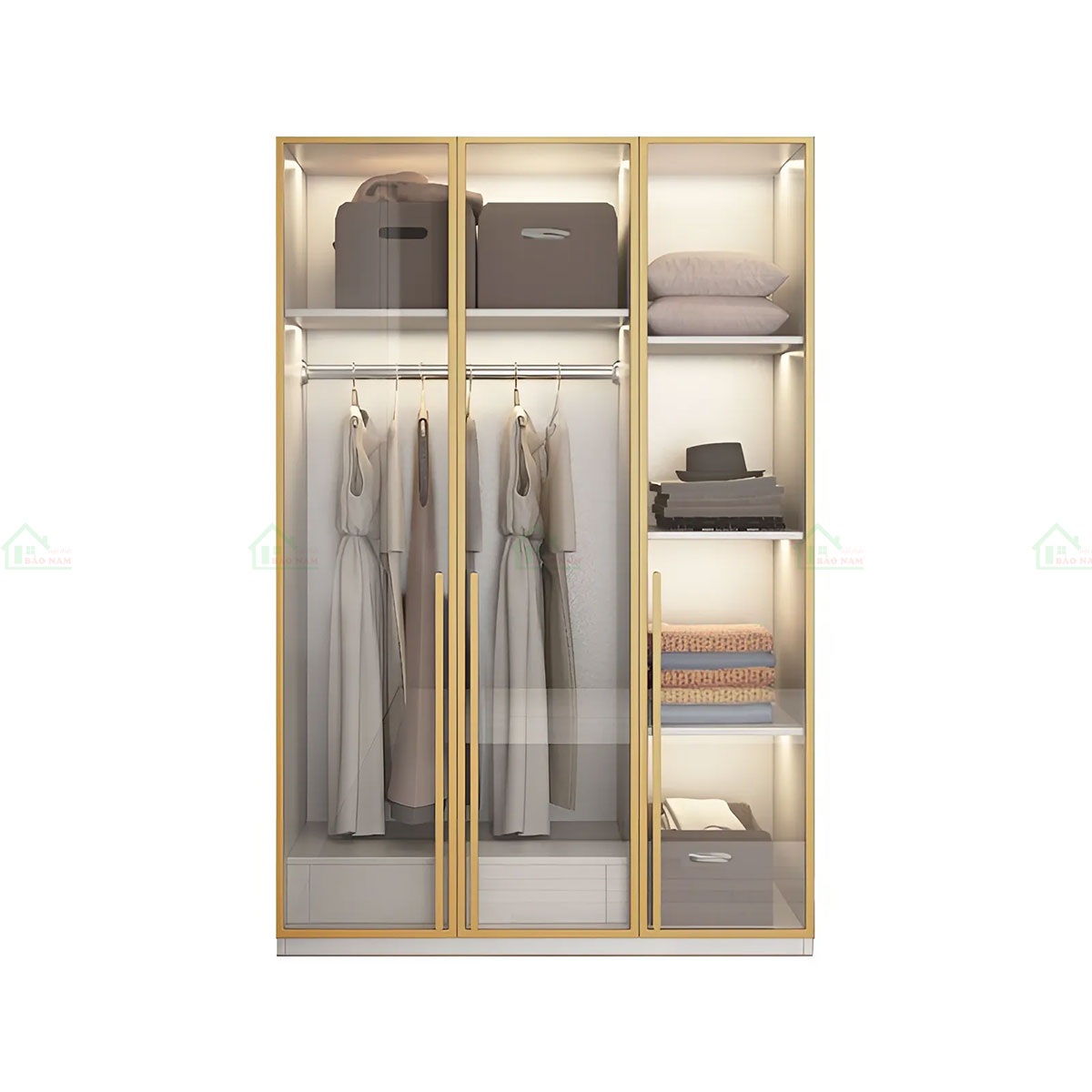 Tủ Quần Áo Kính Hiện Đại TK37