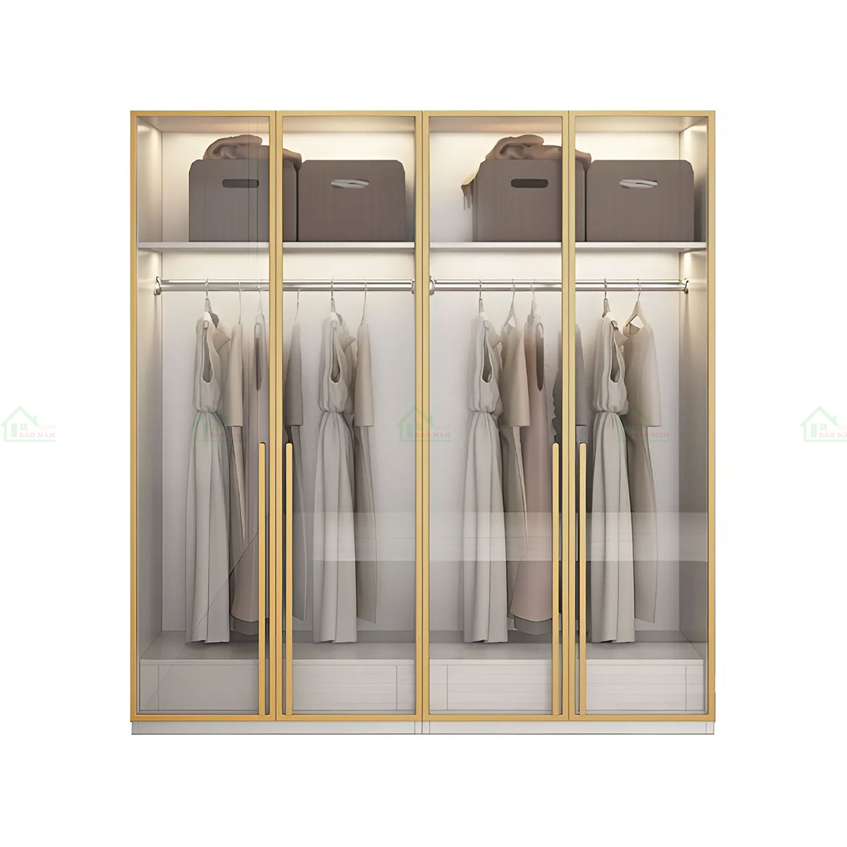 Tủ Quần Áo Kính Hiện Đại TK37