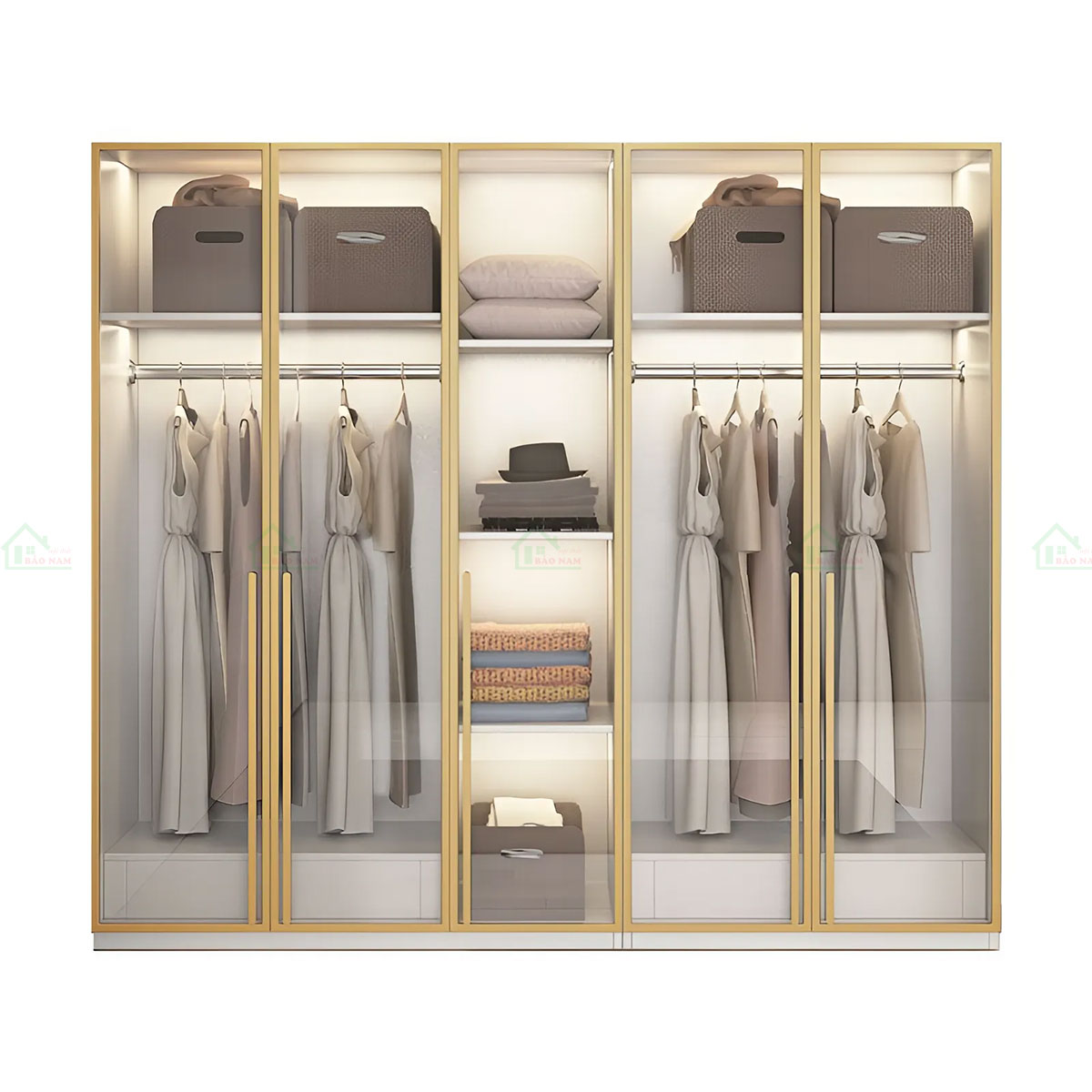 Tủ Quần Áo Kính Hiện Đại TK37