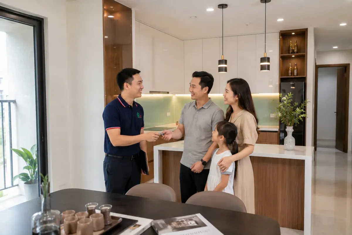 Hoàn thiện công trình và bàn giao không gian bếp tiện nghi