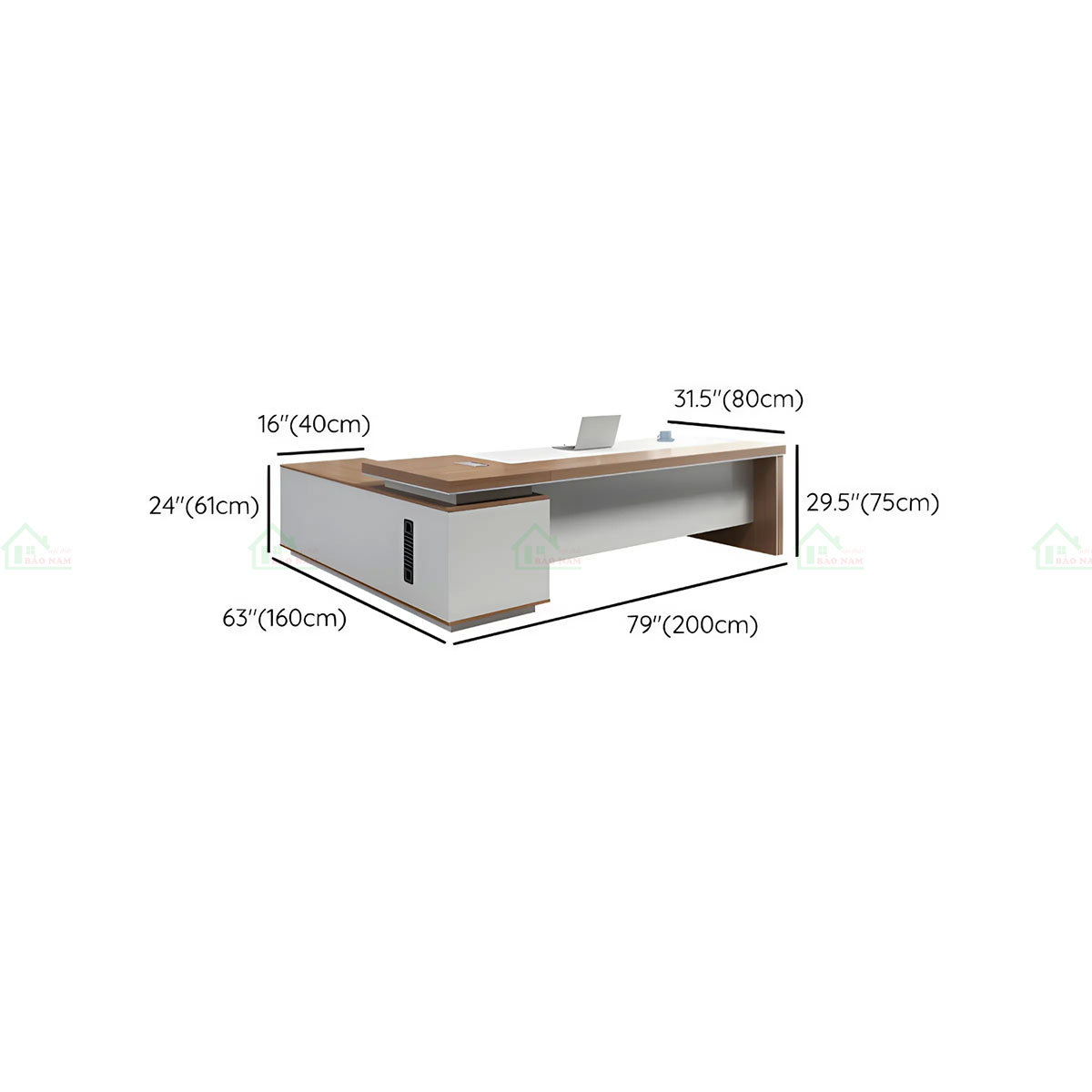 Bàn Làm Việc Giám Đốc Chữ L Hiện Đại Cao Cấp PLV08