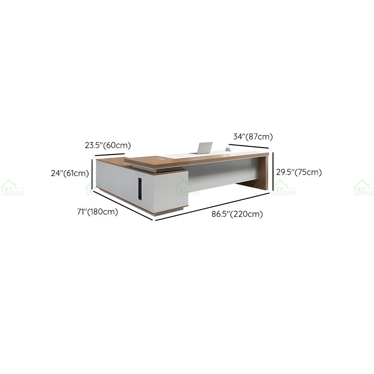 Bàn Làm Việc Giám Đốc Chữ L Hiện Đại Cao Cấp PLV08