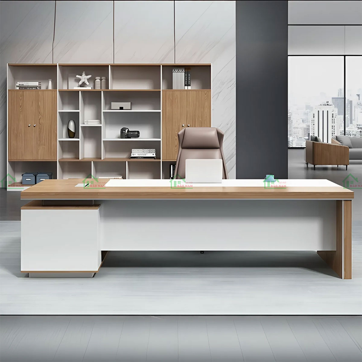Bàn Làm Việc Giám Đốc Chữ L Hiện Đại Cao Cấp PLV08