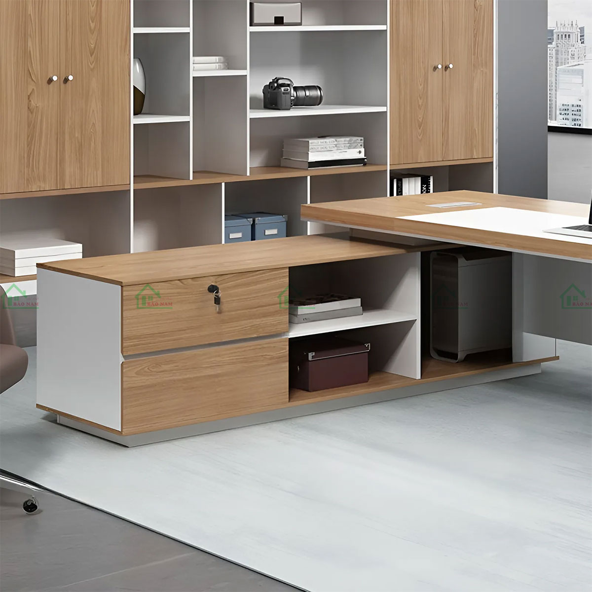 Bàn Làm Việc Giám Đốc Chữ L Hiện Đại Cao Cấp PLV08