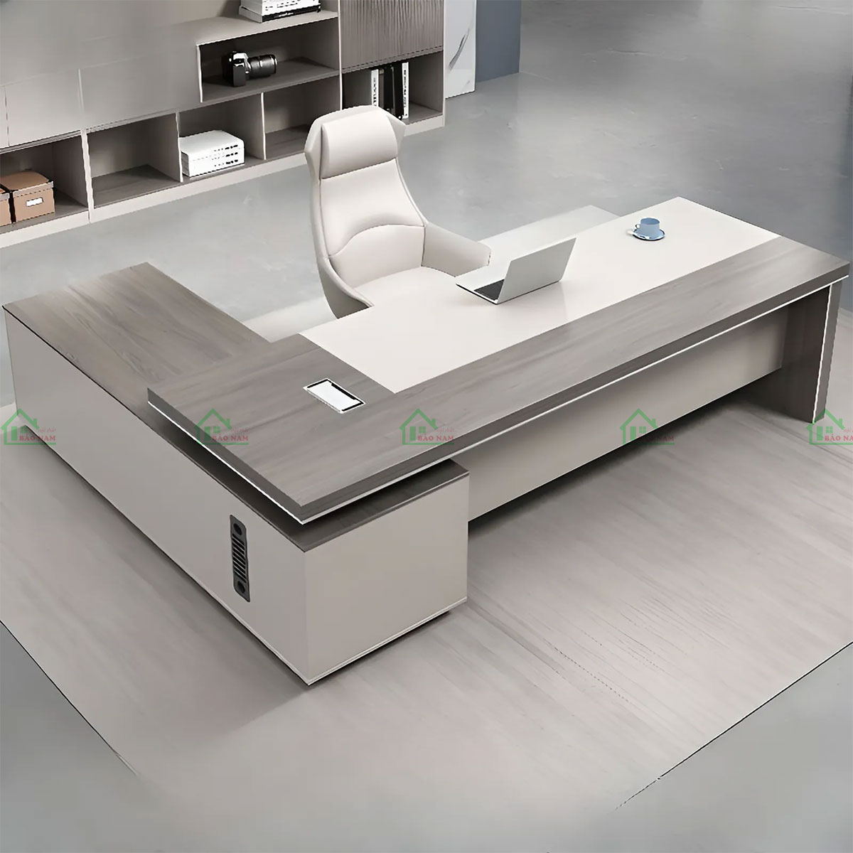 Mẫu Bàn Làm Việc Giám Đốc Chữ L Hiện Đại Đẹp PLV09