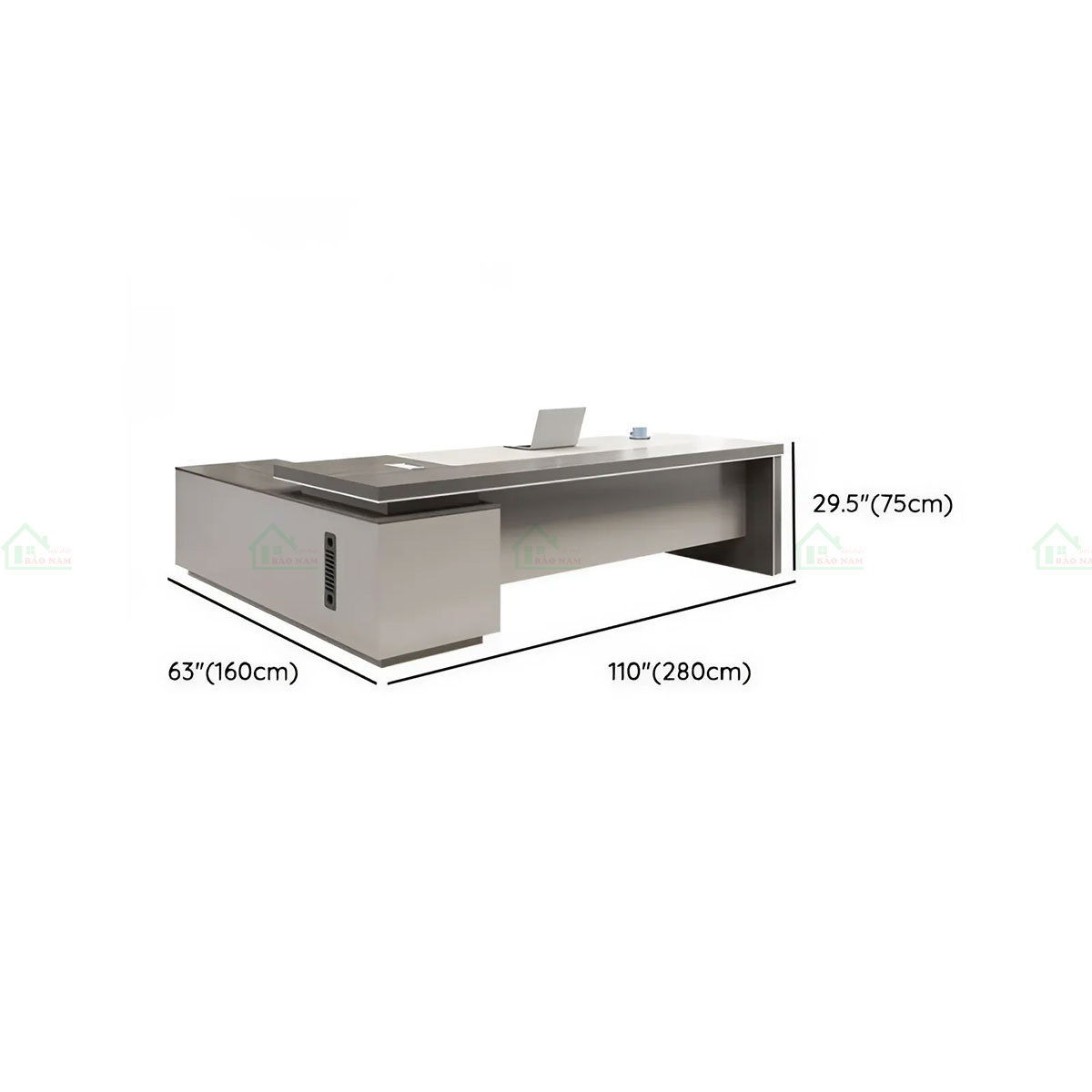 Bàn Làm Việc Giám Đốc Chữ L Hiện Đại Đẹp PLV09
