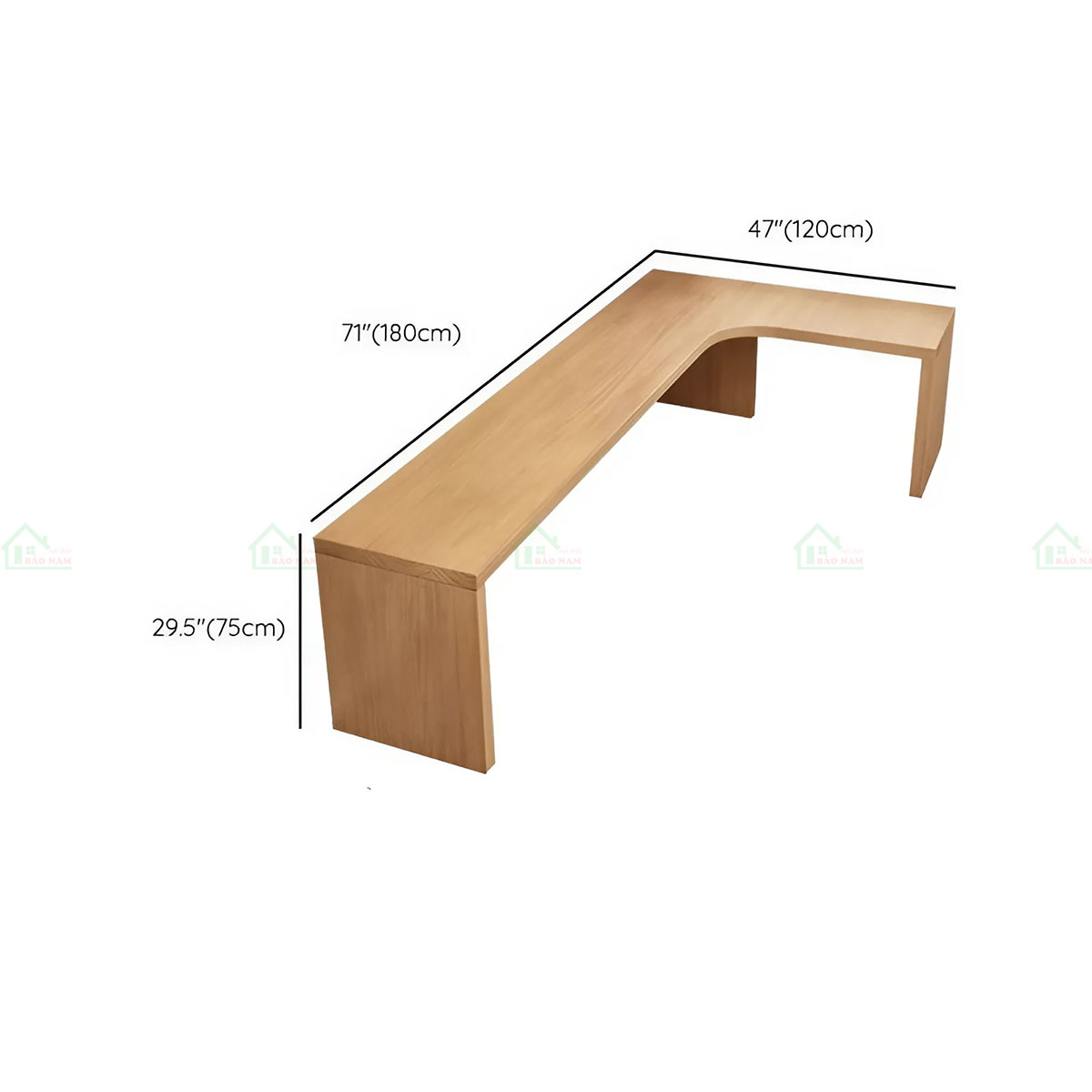 Bàn Làm Việc Gỗ Chữ L Đẹp Hiện Đại PLV20