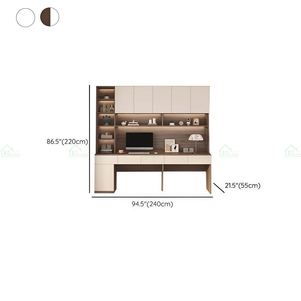 Bàn Làm Việc Gỗ Công Nghiệp MDF Đẹp Hiện Đại PLV21