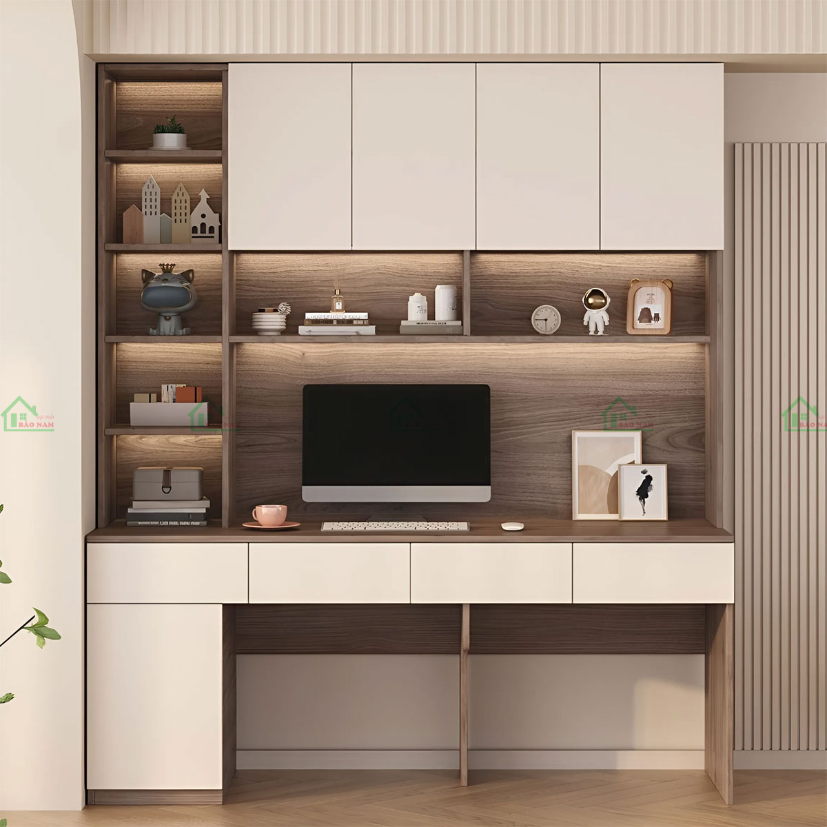 Tone màu trung tính và ấm áp, phù hợp với nhiều phong cách nội thất