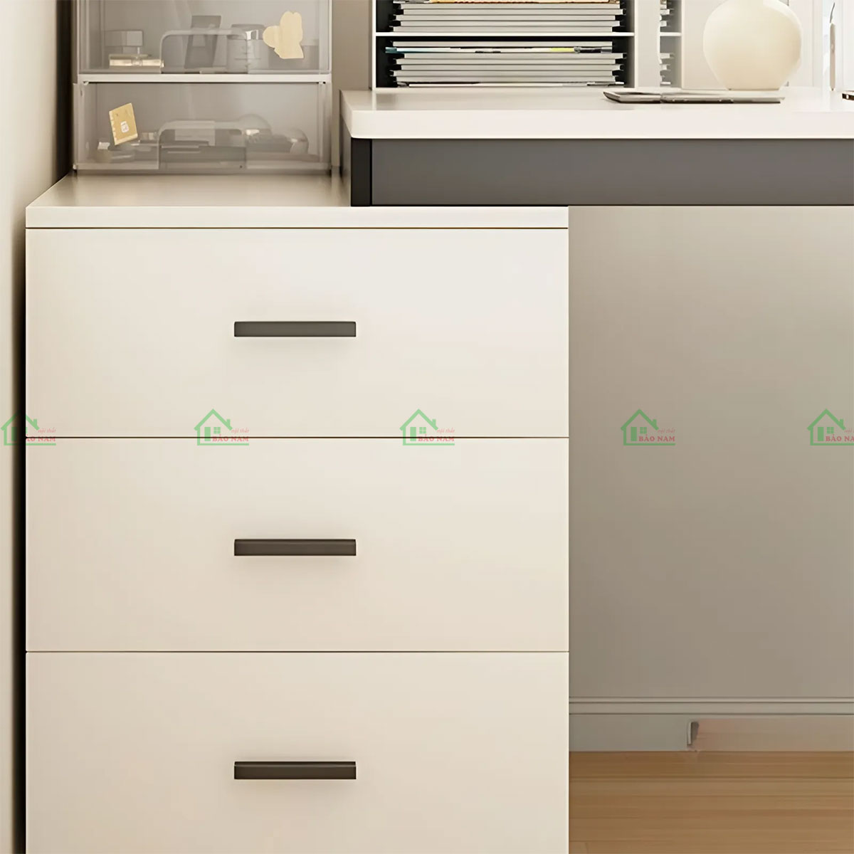 Sử dụng gỗ MDF bền chắc chắn, tạo cảm giác hiện đại và sang trọng.