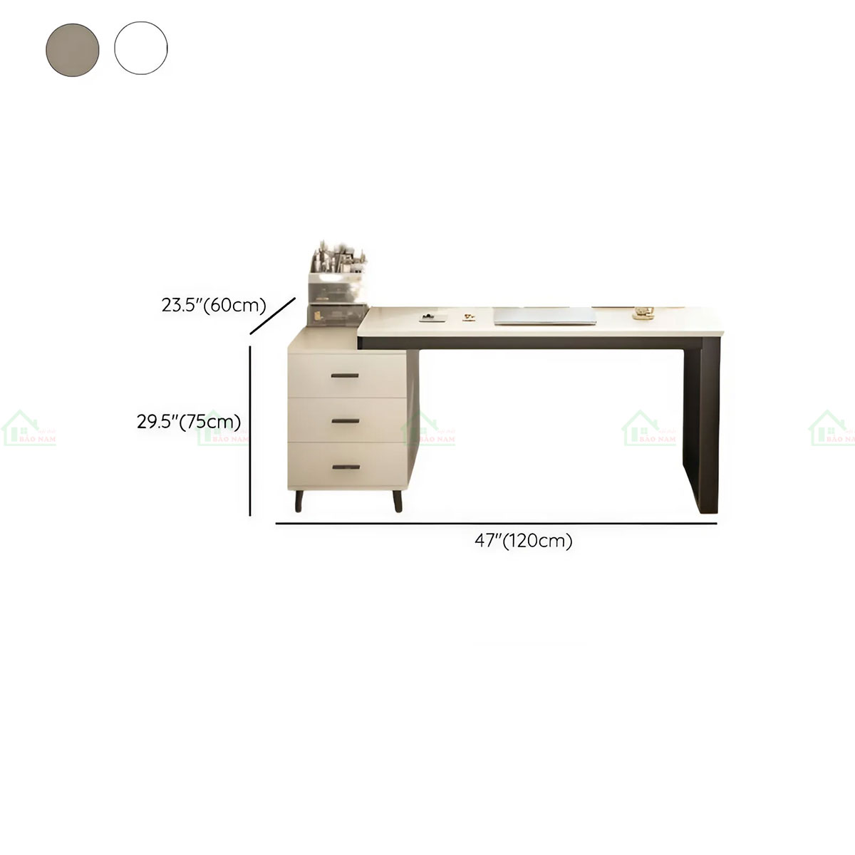 Bàn Làm Việc Gỗ MDF Đẹp Hiện Đại PLV27