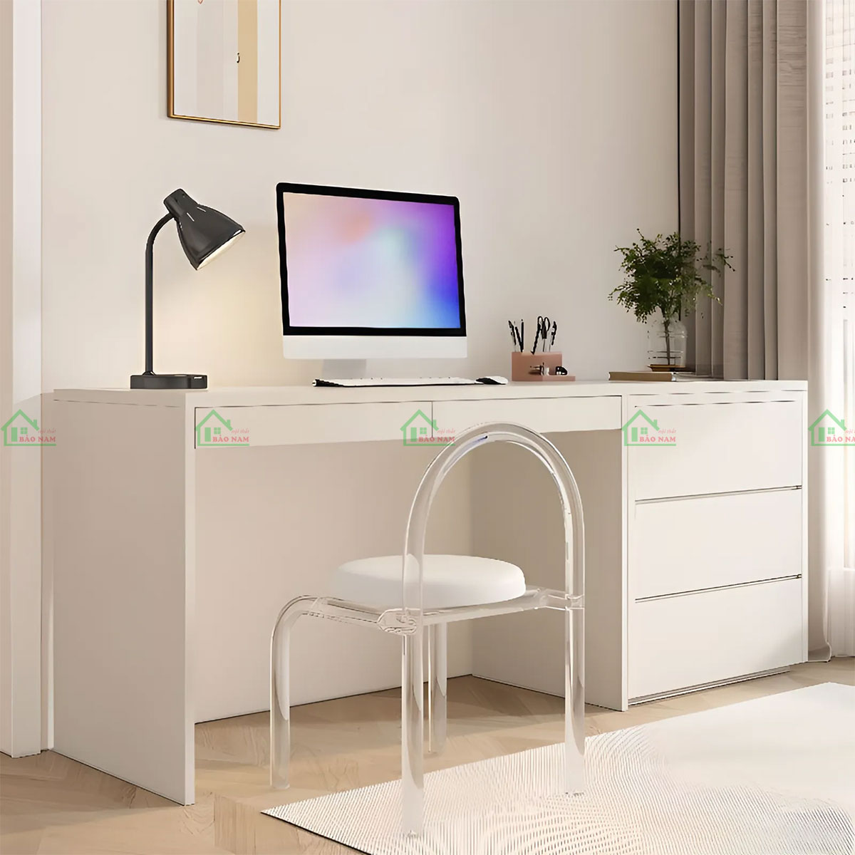 Bàn Làm Việc MDF Hiện Đại PLV24