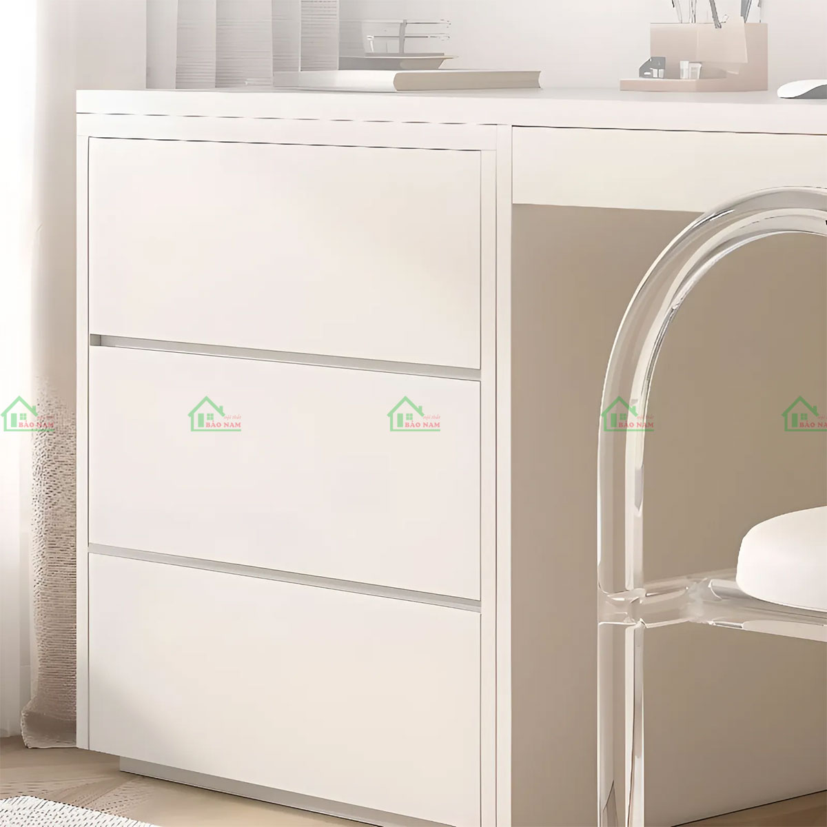 Tone màu trắng thanh lịch, phù hợp với nhiều phong cách nội thất.