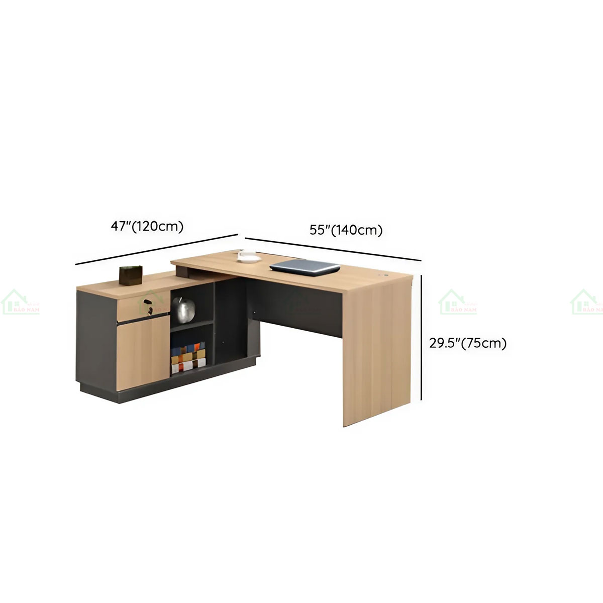 Bàn Làm Việc Văn Phòng Gỗ MDF Đẹp Hiện Đại PLV16