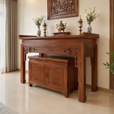 BÀN THỜ GỖ GÕ ĐỎ PT-15​​​​​​​
