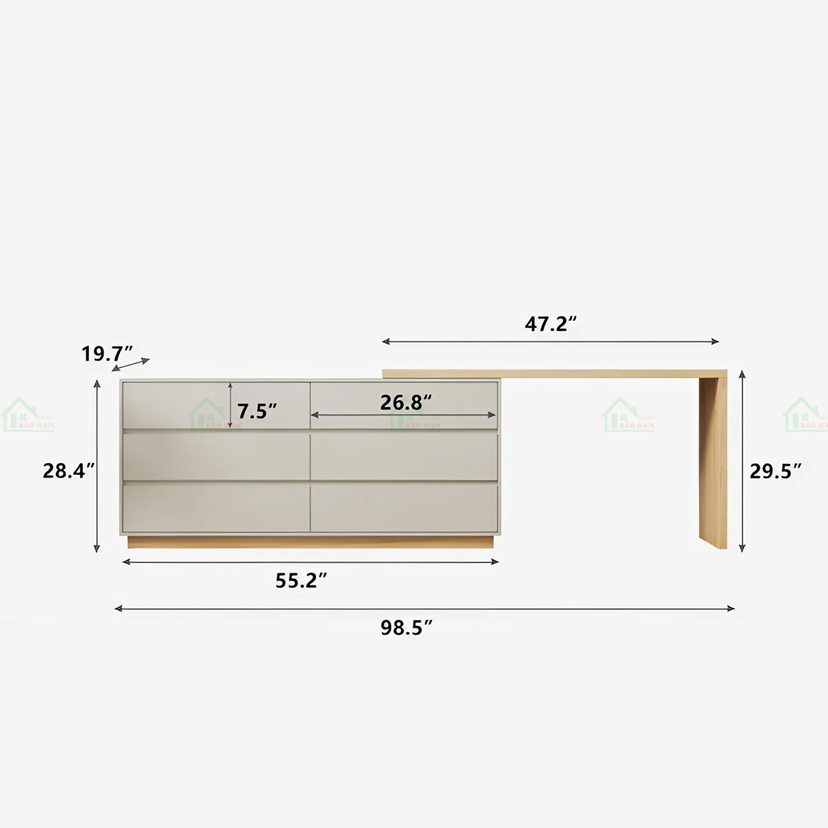 Bàn Trang Điểm Hiện Đại BTD07