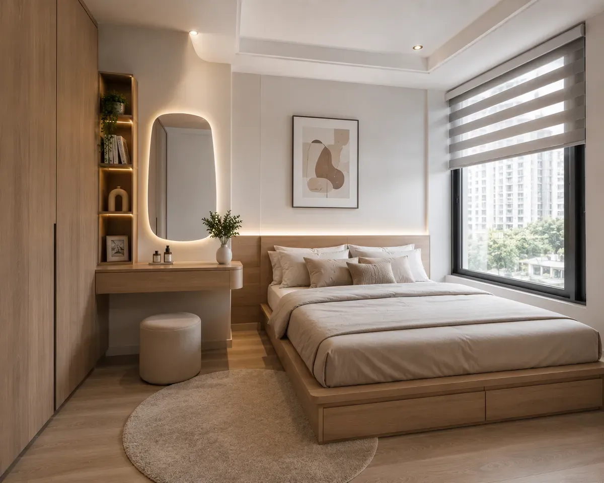 Thiết kế treo tường giúp không gian bên dưới thông thoáng và dễ vệ sinh.