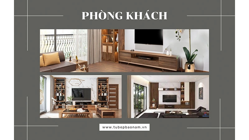 Bảng báo giá thi công tủ phòng khách
