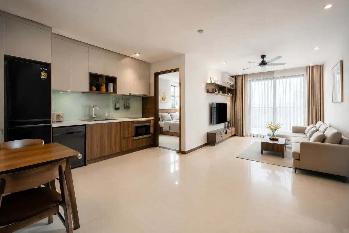 Bảng giá tham khảo giúp dự trù ngân sách thi công nội thất căn hộ 60m².