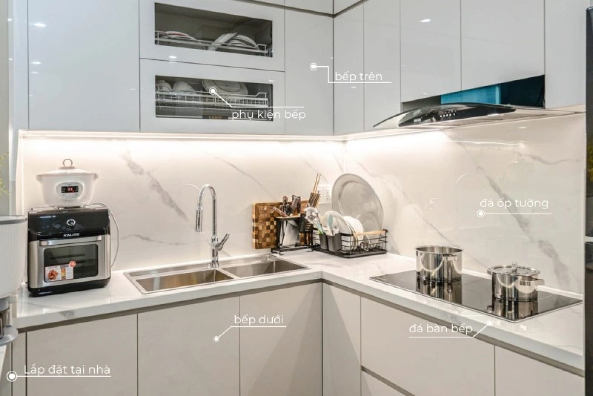 Báo giá tủ bếp trọn gói gồm những hạng mục nào