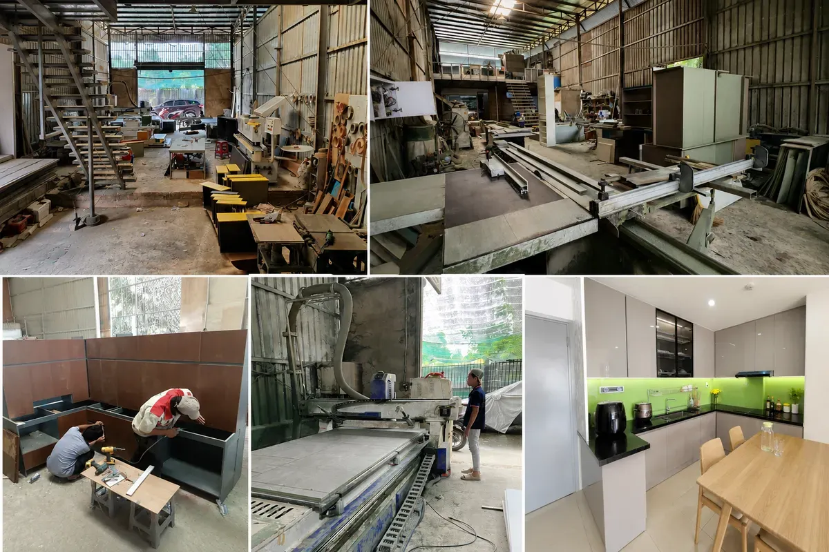 Sản xuất tại xưởng và thi công đồng bộ