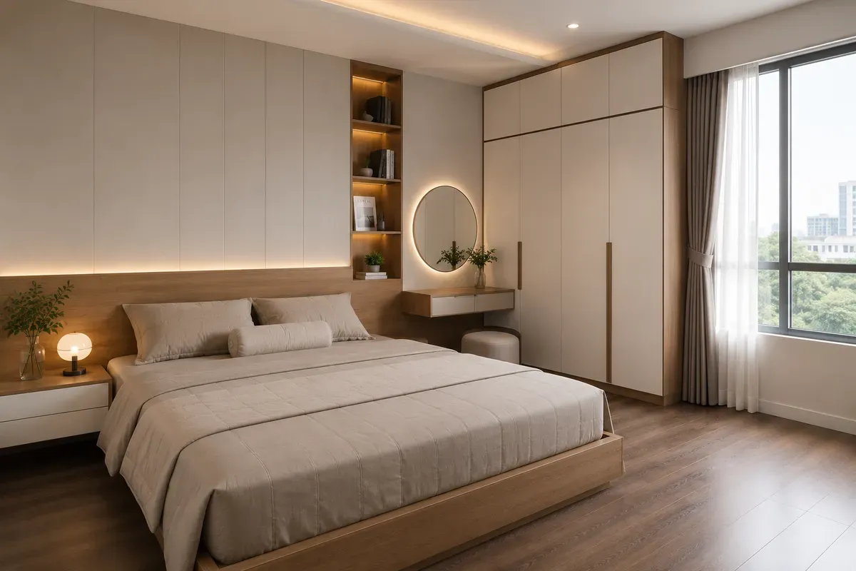 Bảo Nam mang đến giải pháp thi công phòng ngủ đồng bộ