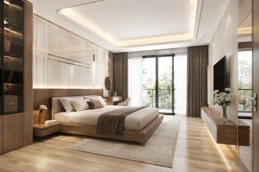 Các loại chất liệu phổ biến được sử dụng trong sản xuất giường ngủ hiện nay như gỗ tự nhiên, MDF, MFC và các dòng gỗ công nghiệp phủ bề mặt.