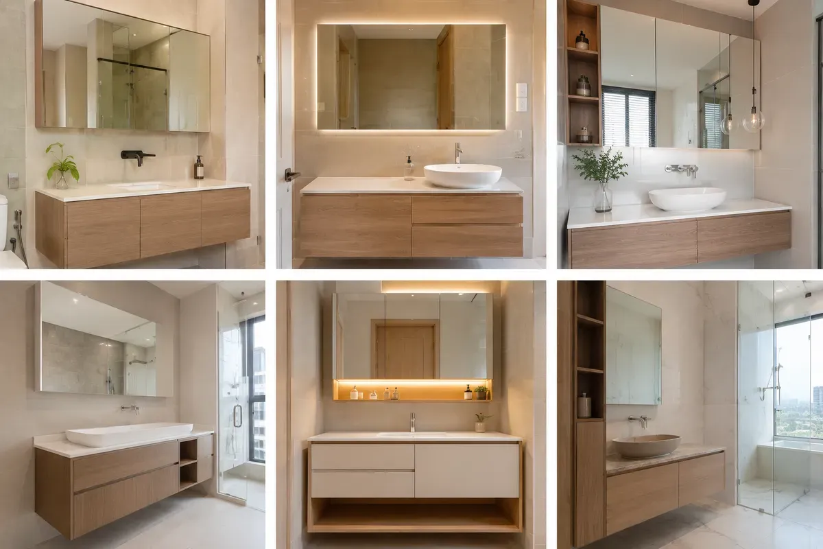 Nhiều mẫu tủ lavabo phù hợp từng không gian