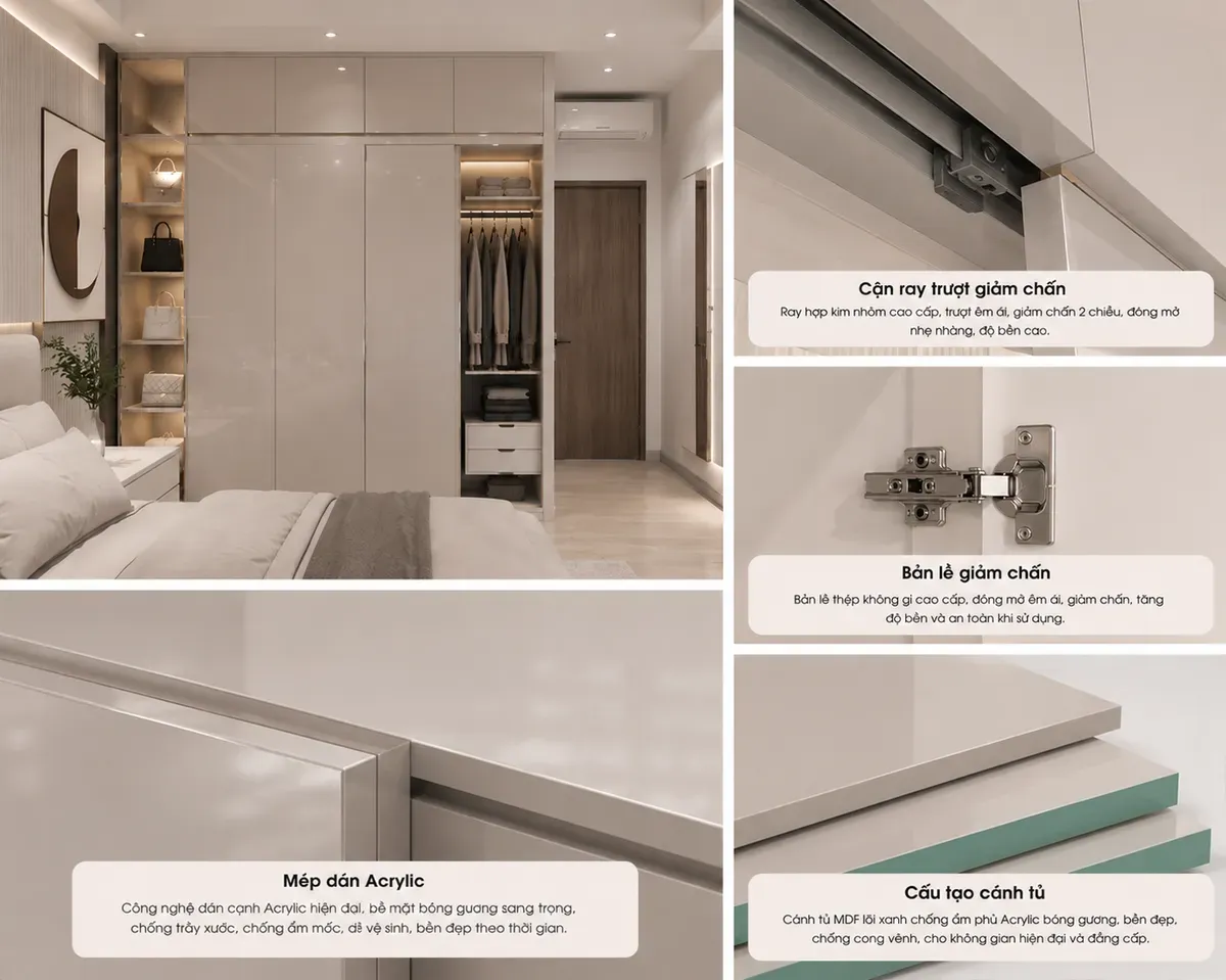 Acrylic là vật liệu được ứng dụng phổ biến trong nội thất hiện đại