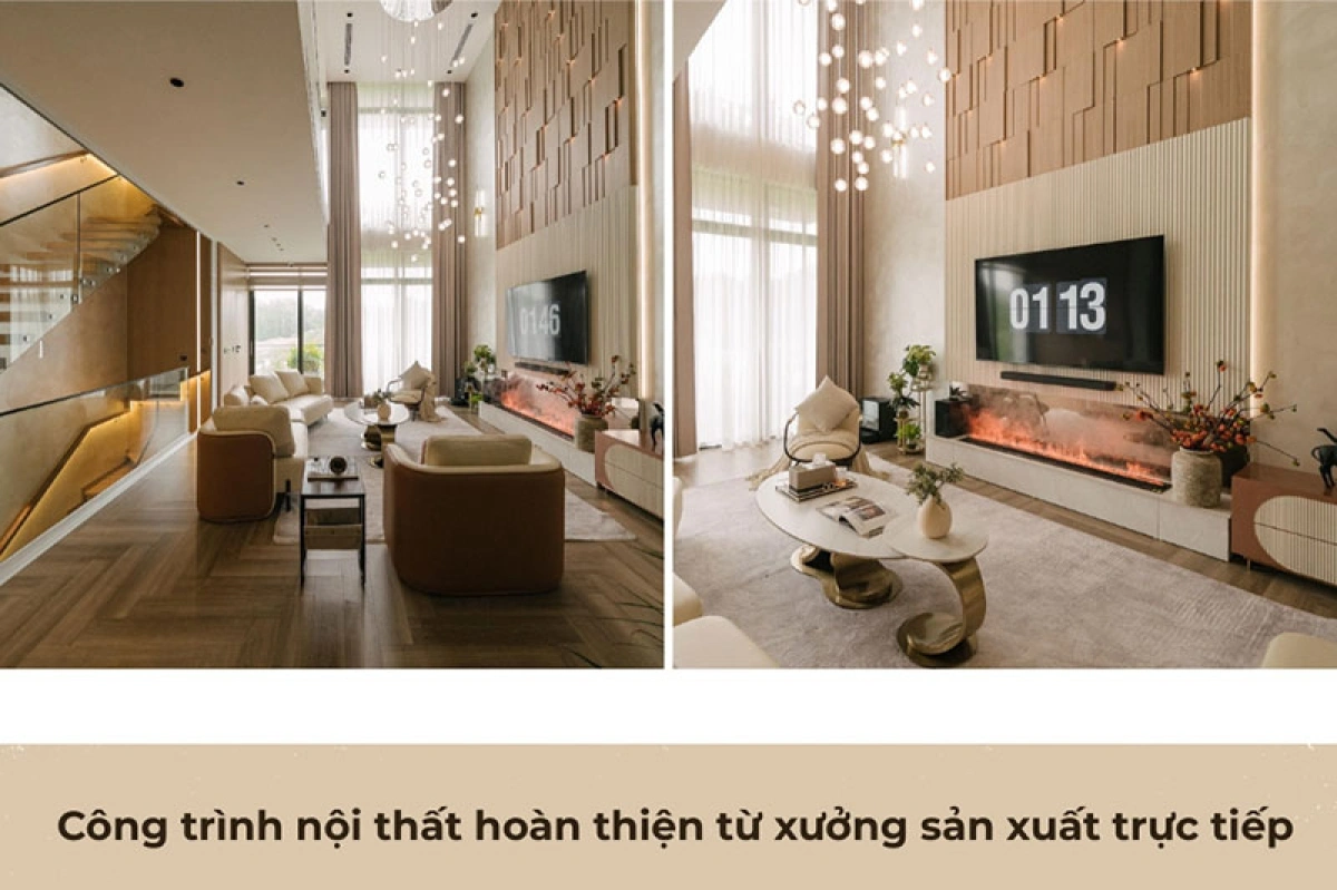 Công trình nội thất hoàn thiện từ xưởng sản xuất trực tiếp