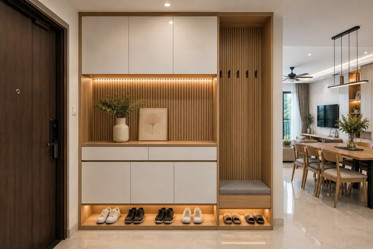 Thi Công Tủ Giày Theo Yêu Cầu Đẹp, Hiện Đại, Thiết Kế Theo Không Gian