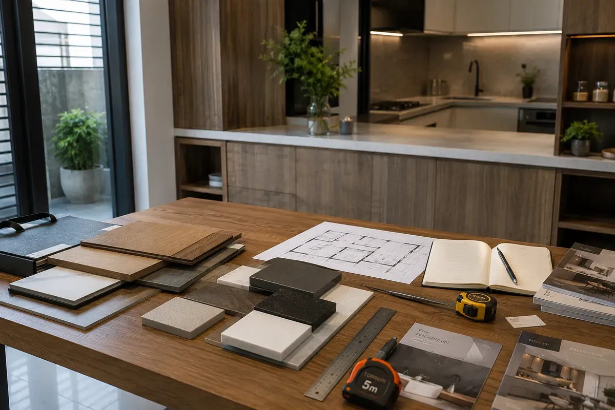 Đăng ký khảo sát và tư vấn thi công tủ bếp gỗ miễn phí.