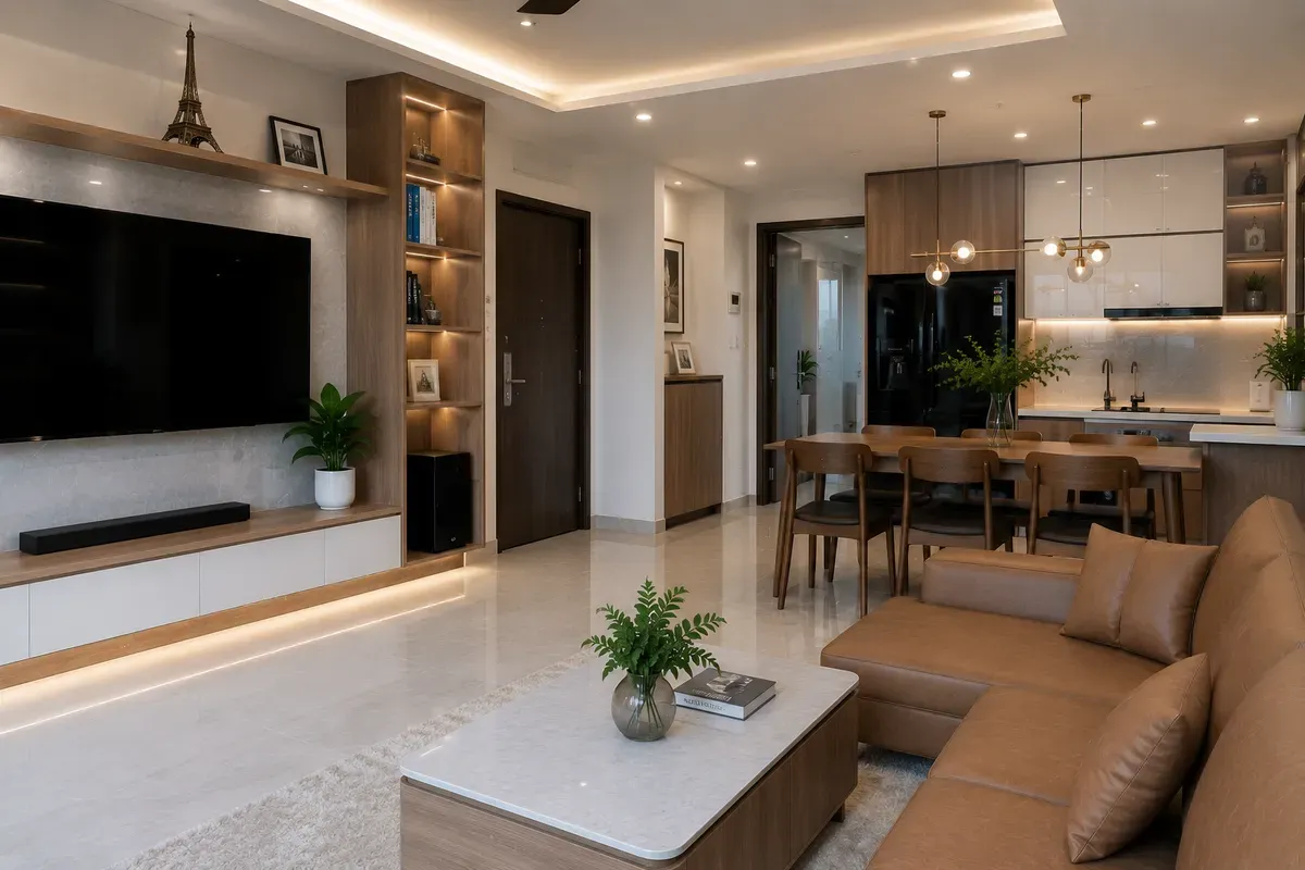 Hình ảnh công trình nội thất thực tế do Bảo Nam thi công tại quận Bình Thạnh.