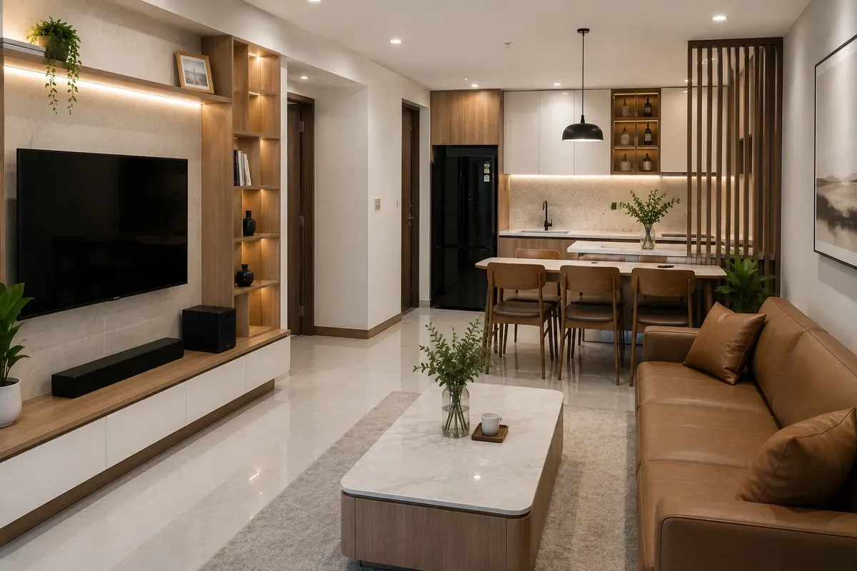 Hình ảnh công trình nội thất thực tế do Bảo Nam thi công tại Thủ Đức.