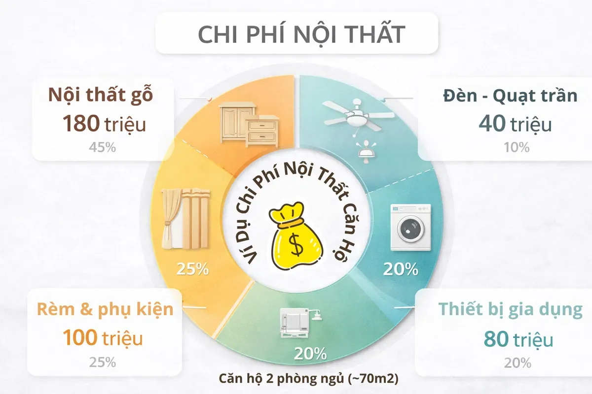 Lên kế hoạch ngân sách rõ ràng giúp hạn chế phát sinh và chủ động tài chính khi làm nội thất.