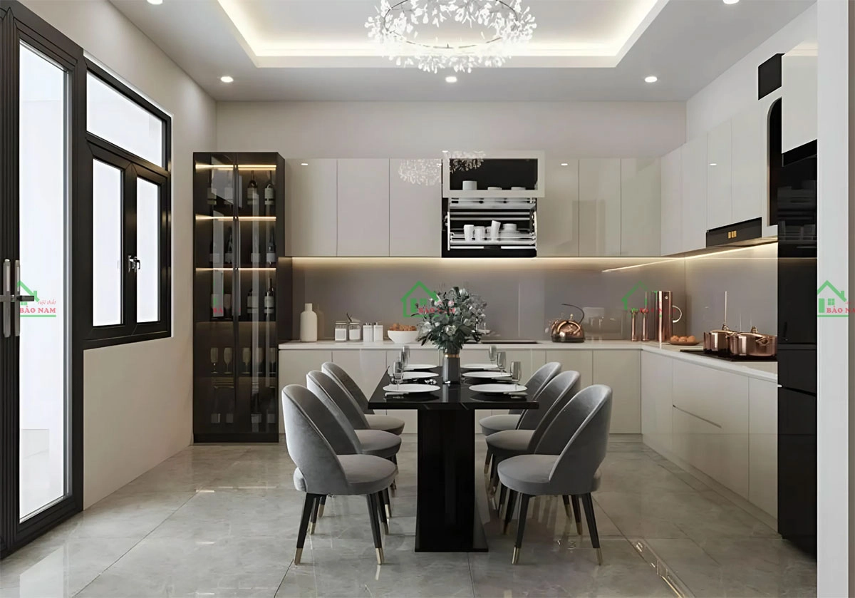 Tủ bếp acrylic đẹp sang trọng