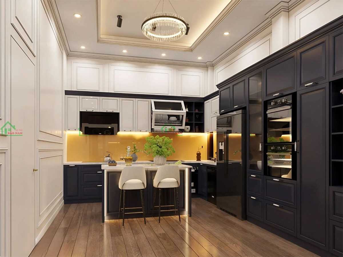 Tủ bếp gỗ tự nhiên cao cấp
