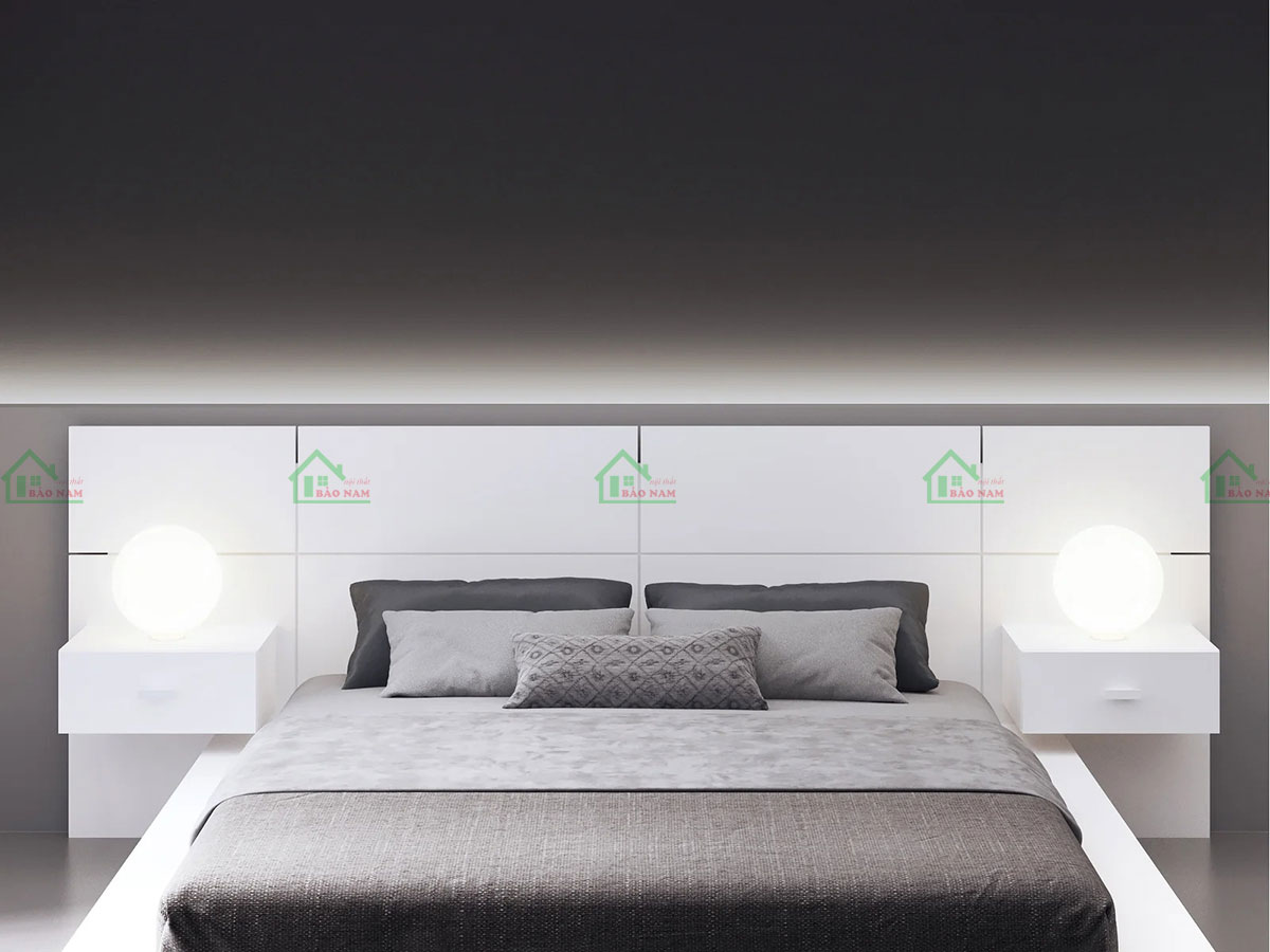 Giường Bệt Gỗ MDF Hiện Đại Đẹp GN46