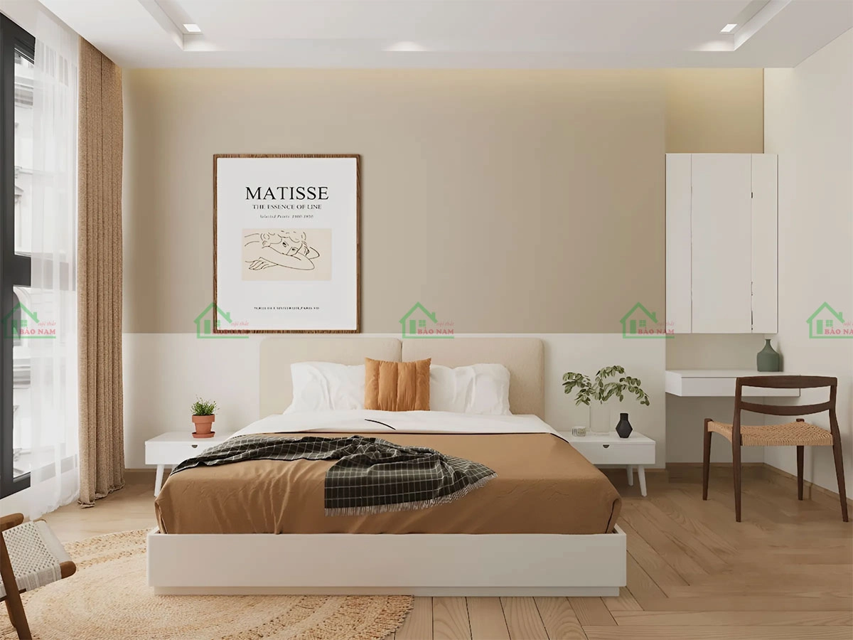 Tận hưởng sự thoải mái và tiện nghi với giường gỗ công nghiệp hiện đại
